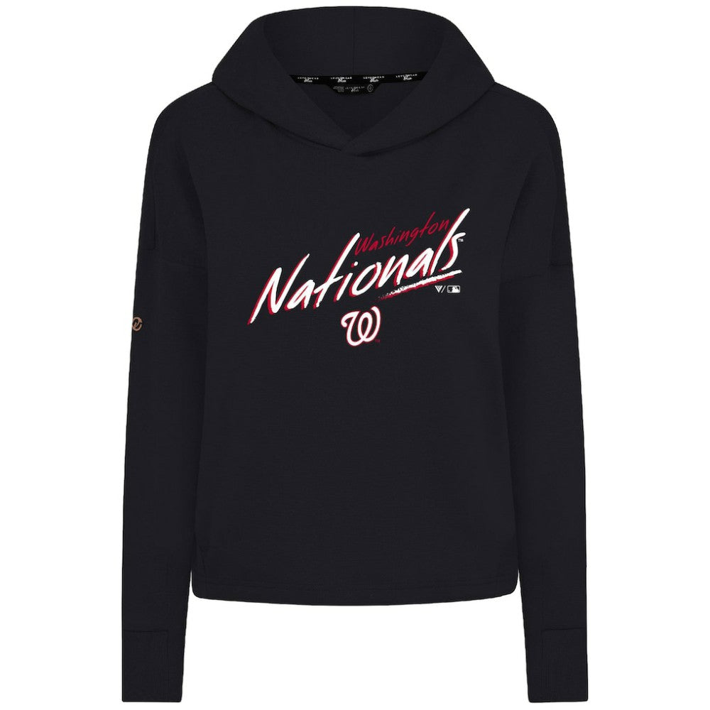 Black Washington Nationals Levelwear Women's Sweet Sizzle Tri-Blend Hoodie
