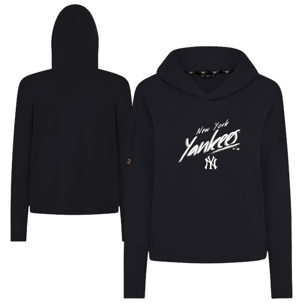 Black New York Yankees Levelwear Women's Sweet Sizzle Tri-Blend Hoodie