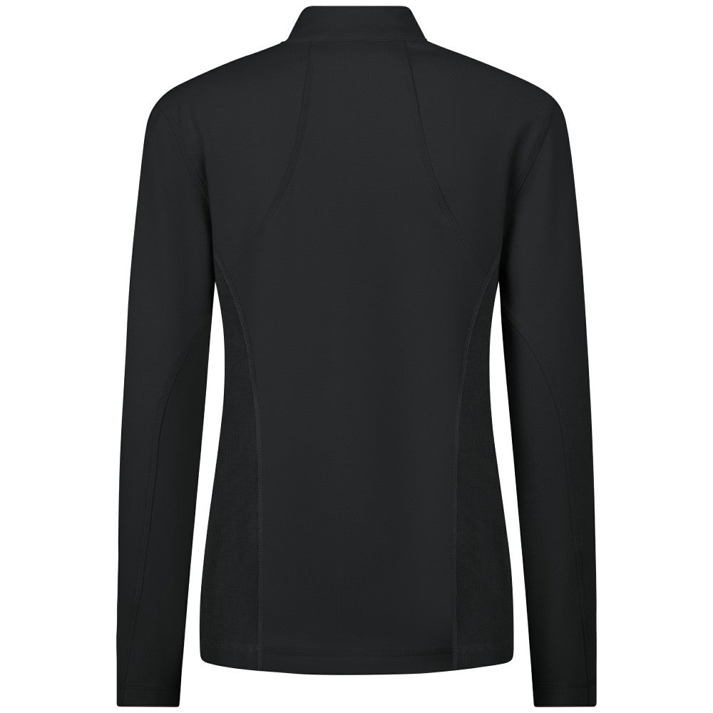 Black Kansas City Royals Levelwear Women's Upright Insignia 2.0 Quarter-Zip Tri-Blend Top