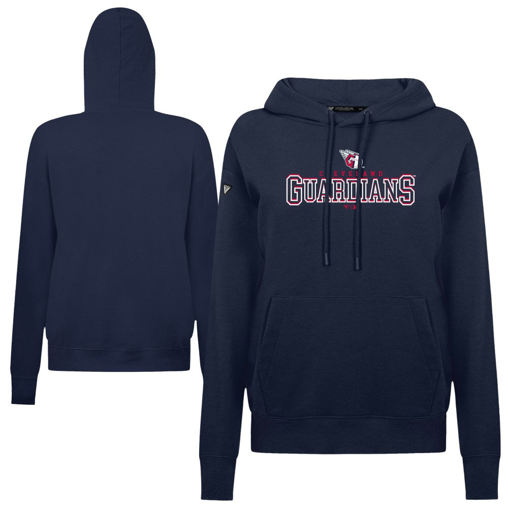 Navy Cleveland Guardians Levelwear Women's Adorn Journey Hoodie