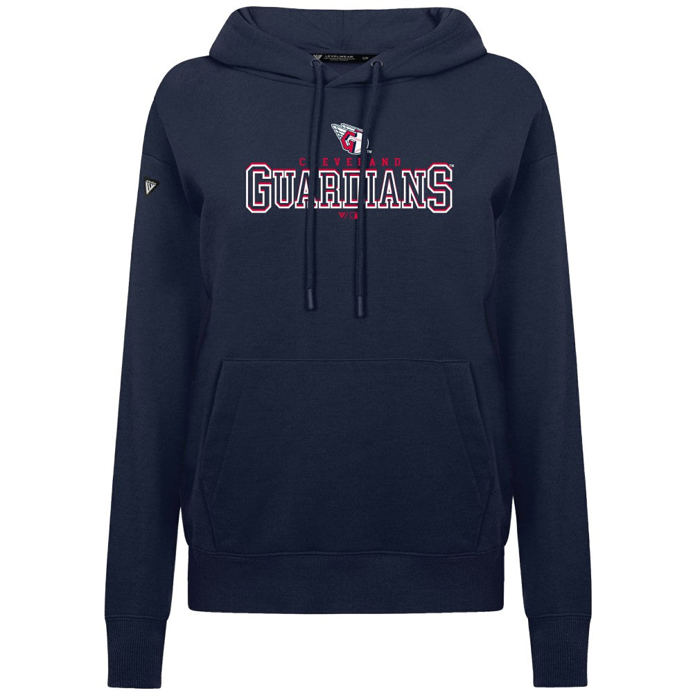 Navy Cleveland Guardians Levelwear Women's Adorn Journey Hoodie