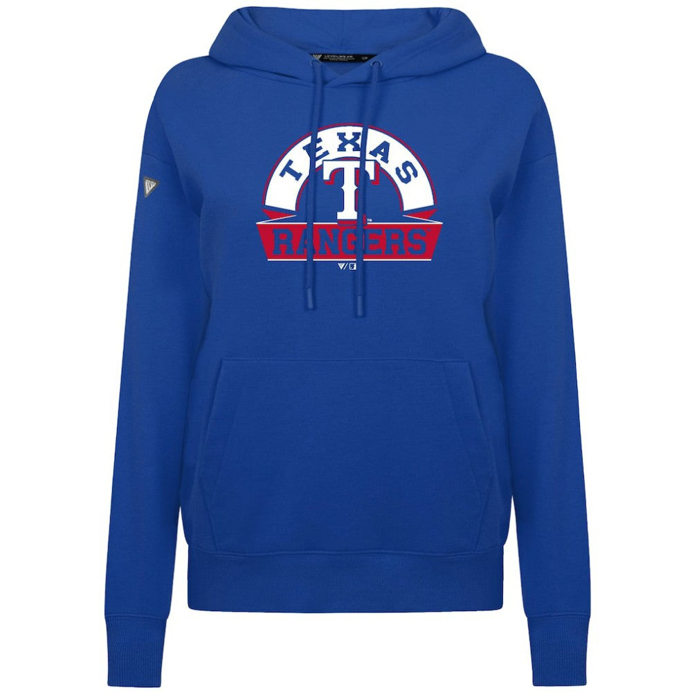 Royal Texas Rangers Levelwear Women's Adorn Banner Arch Hoodie