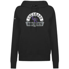 Black Colorado Rockies Levelwear Women's Adorn Banner Arch Hoodie