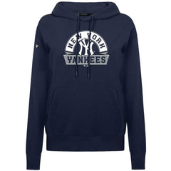 Navy New York Yankees Levelwear Women's Adorn Banner Arch Hoodie