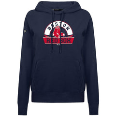 Navy Boston Red Sox Levelwear Women's Adorn Banner Arch Hoodie