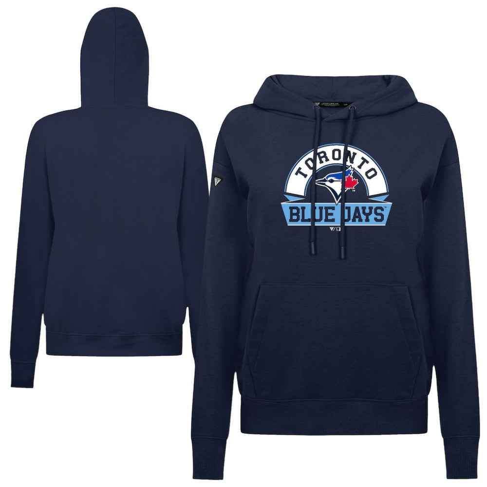 Royal Toronto Blue Jays Levelwear Women's Adorn Banner Arch Hoodie