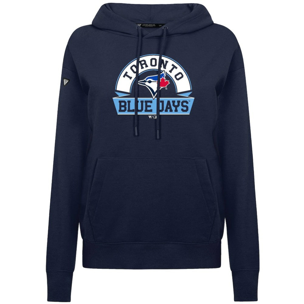 Royal Toronto Blue Jays Levelwear Women's Adorn Banner Arch Hoodie