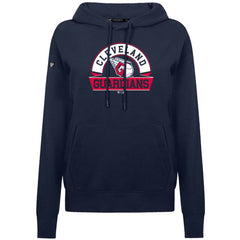 Navy Cleveland Guardians Levelwear Women's Adorn Banner Arch Hoodie