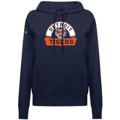 Navy Detroit Tigers Levelwear Women's Adorn Banner Arch Hoodie