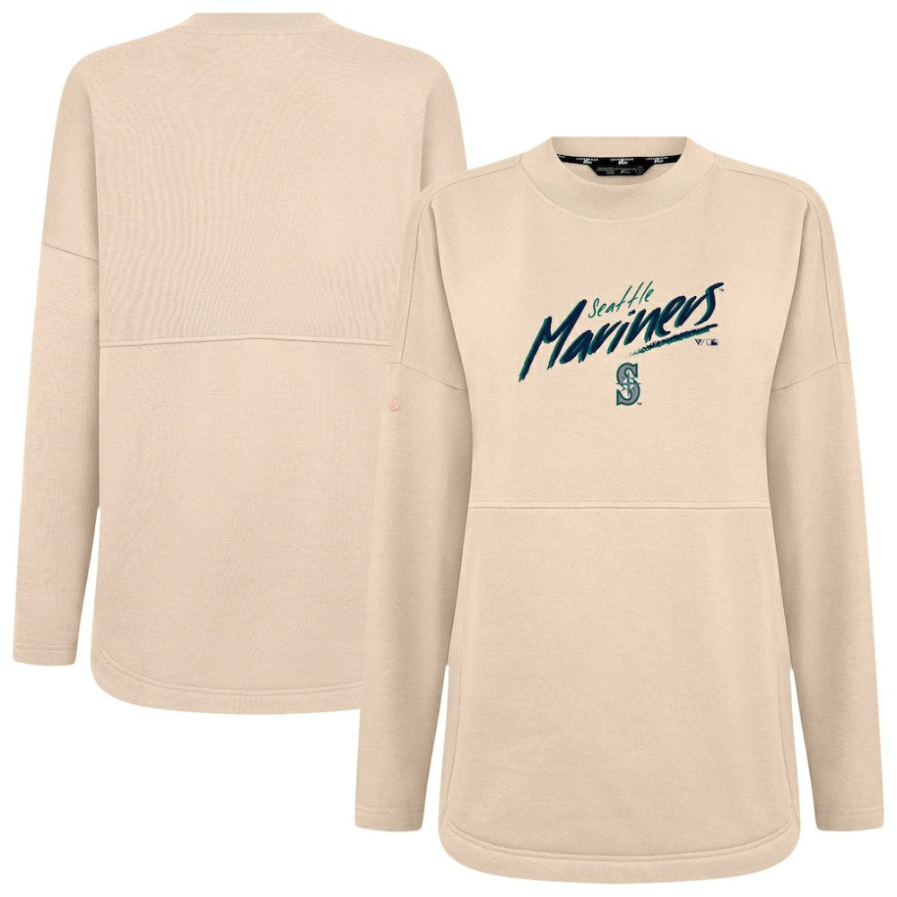 Khaki Seattle Mariners Levelwear Women's Oversized Beaudry Sizzle Top