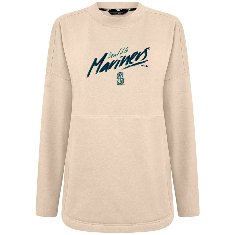 Khaki Seattle Mariners Levelwear Women's Oversized Beaudry Sizzle Top