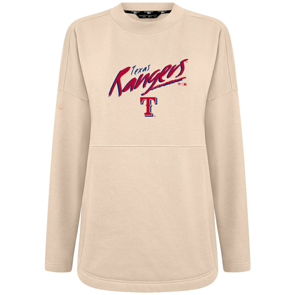 Khaki Texas Rangers Levelwear Women's Oversized Beaudry Sizzle Top