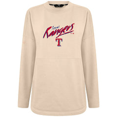 Khaki Texas Rangers Levelwear Women's Oversized Beaudry Sizzle Top