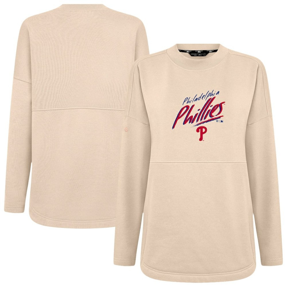 Khaki Philadelphia Phillies Levelwear Women's Oversized Beaudry Sizzle Top