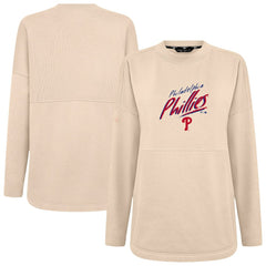 Khaki Philadelphia Phillies Levelwear Women's Oversized Beaudry Sizzle Top