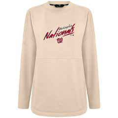 Khaki Washington Nationals Levelwear Women's Oversized Beaudry Sizzle Top