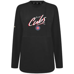 Black Chicago Cubs Levelwear Women's Oversized Beaudry Sizzle Top