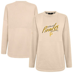 Khaki Pittsburgh Pirates Levelwear Women's Oversized Beaudry Sizzle Top