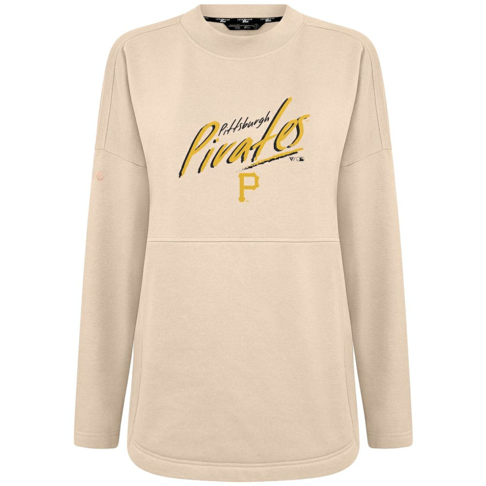 Khaki Pittsburgh Pirates Levelwear Women's Oversized Beaudry Sizzle Top