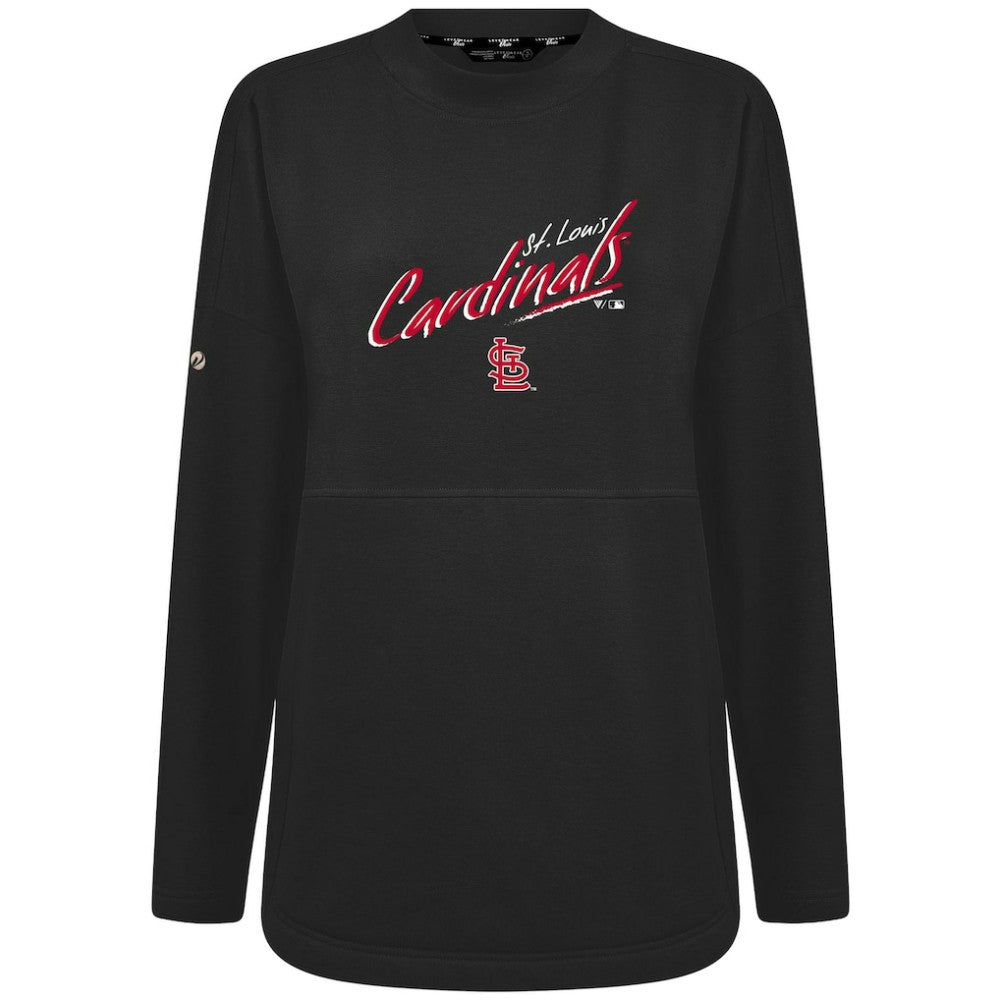 Black St. Louis Cardinals Levelwear Women's Oversized Beaudry Sizzle Top
