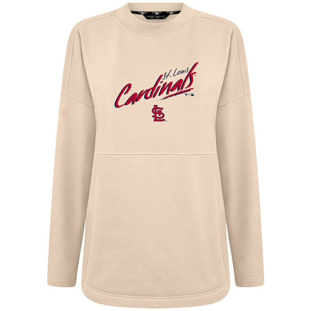 Khaki St. Louis Cardinals Levelwear Women's Oversized Beaudry Sizzle Top