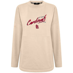 Khaki St. Louis Cardinals Levelwear Women's Oversized Beaudry Sizzle Top