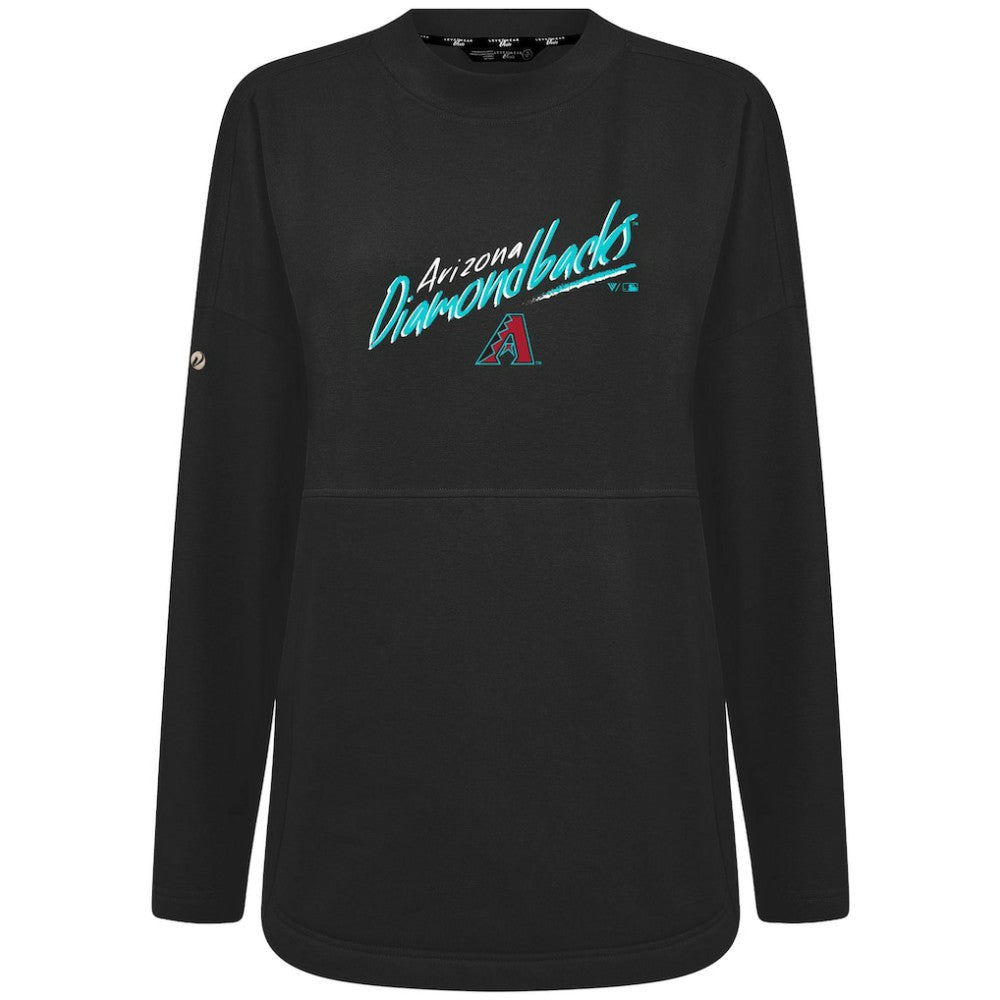 Black Arizona Diamondbacks Levelwear Women's Oversized Beaudry Sizzle Top