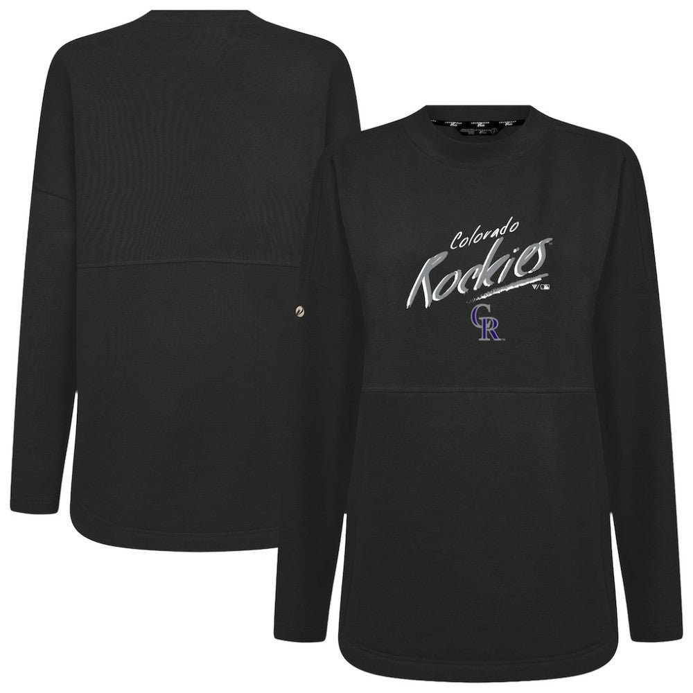 Black Colorado Rockies Levelwear Women's Oversized Beaudry Sizzle Top