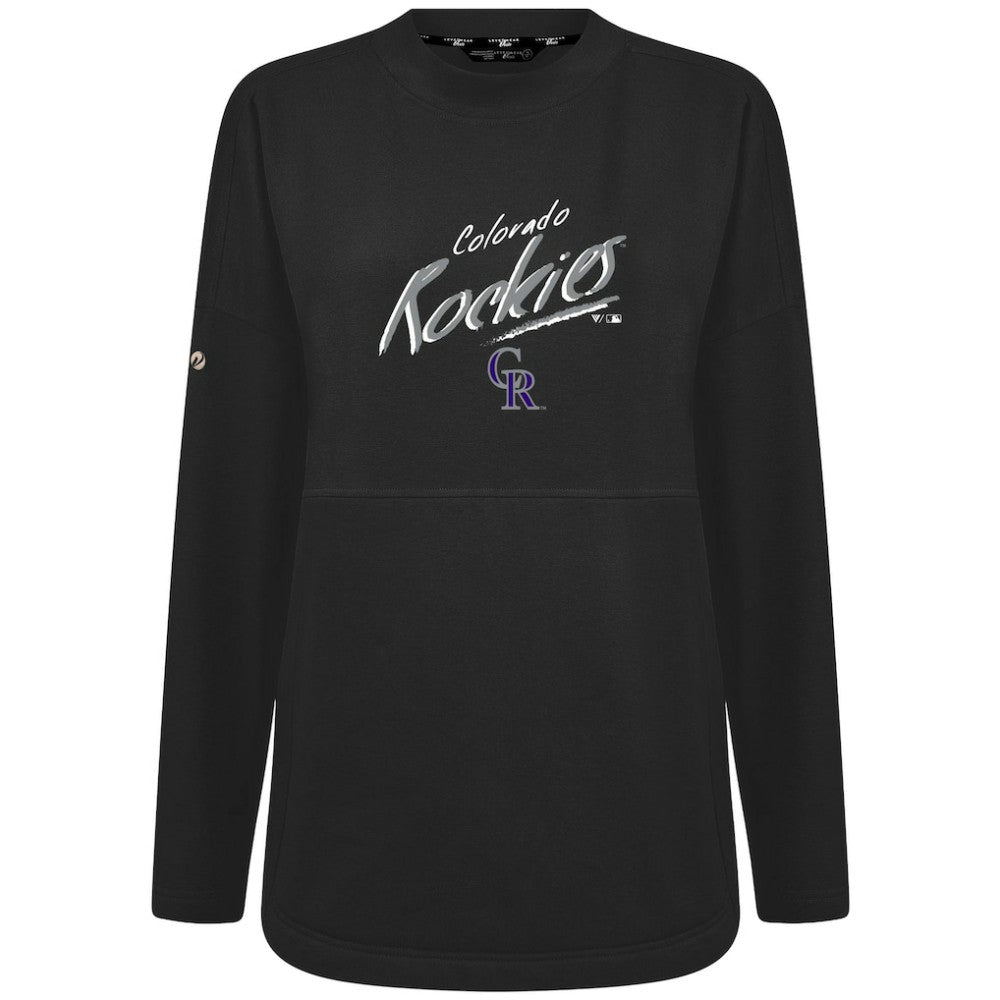 Black Colorado Rockies Levelwear Women's Oversized Beaudry Sizzle Top