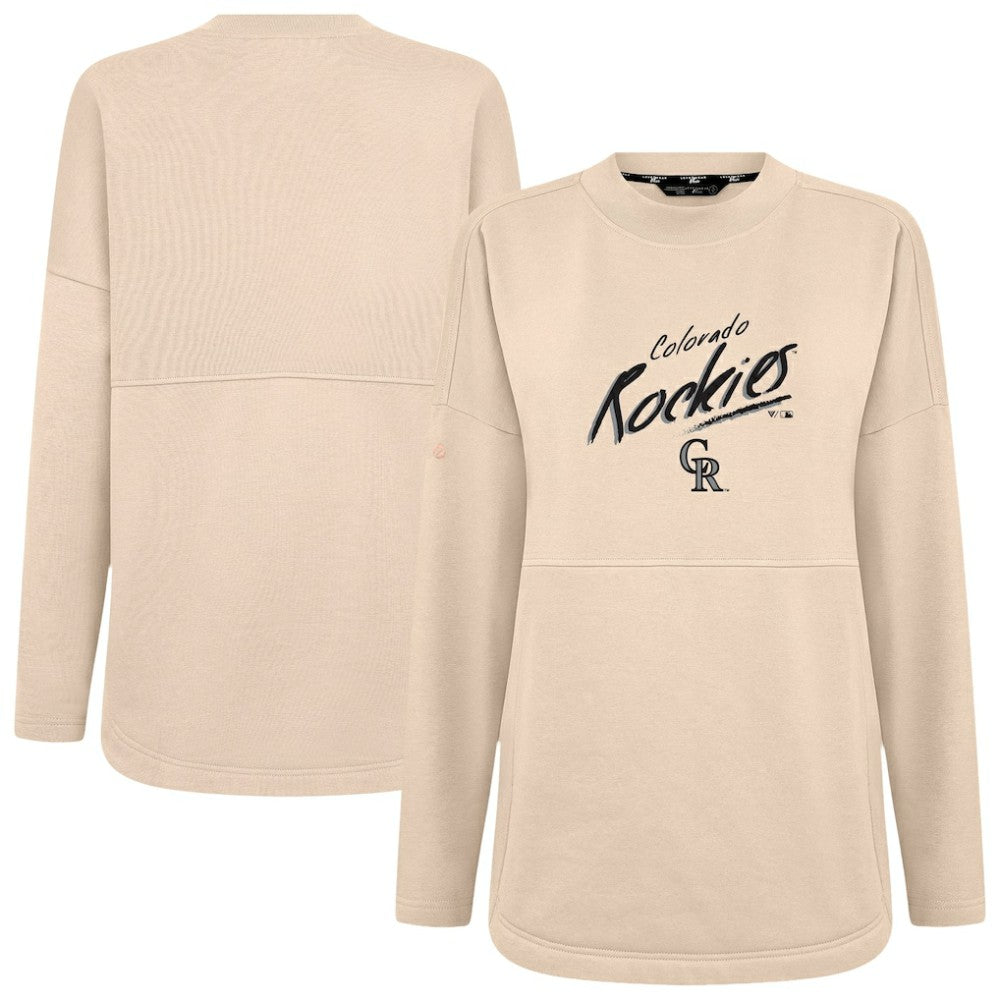 Khaki Colorado Rockies Levelwear Women's Oversized Beaudry Sizzle Top