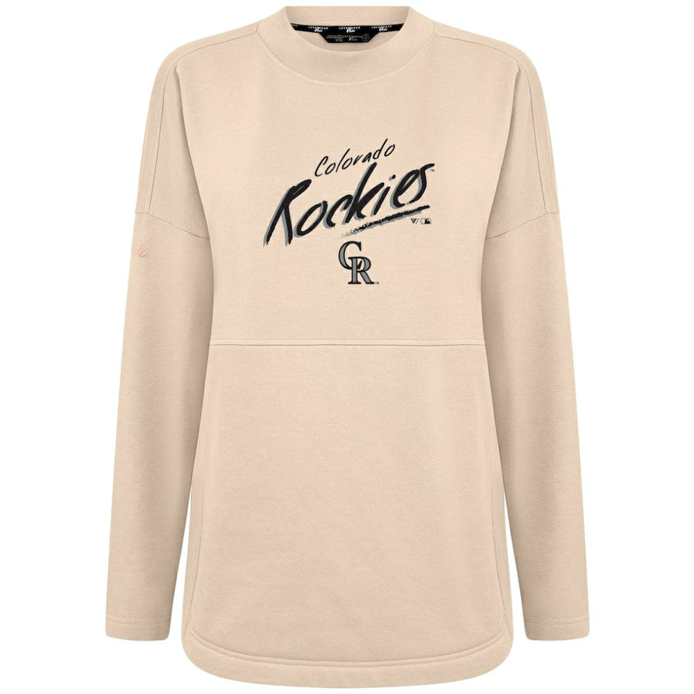 Khaki Colorado Rockies Levelwear Women's Oversized Beaudry Sizzle Top