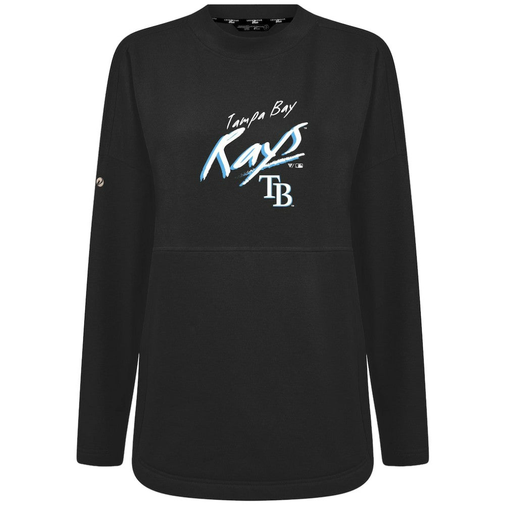 Black Tampa Bay Rays Levelwear Women's Oversized Beaudry Sizzle Top