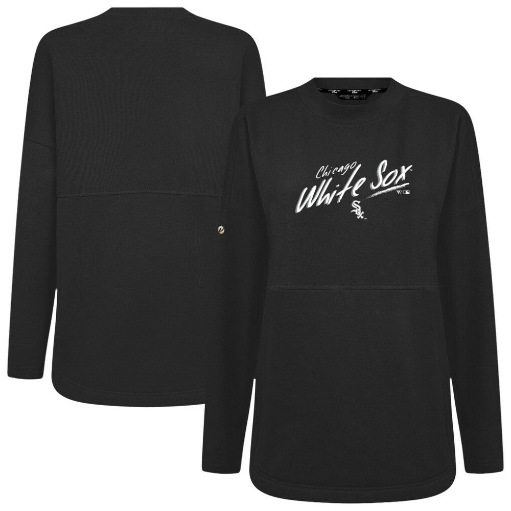 Black Chicago White Sox Levelwear Women's Oversized Beaudry Sizzle Top