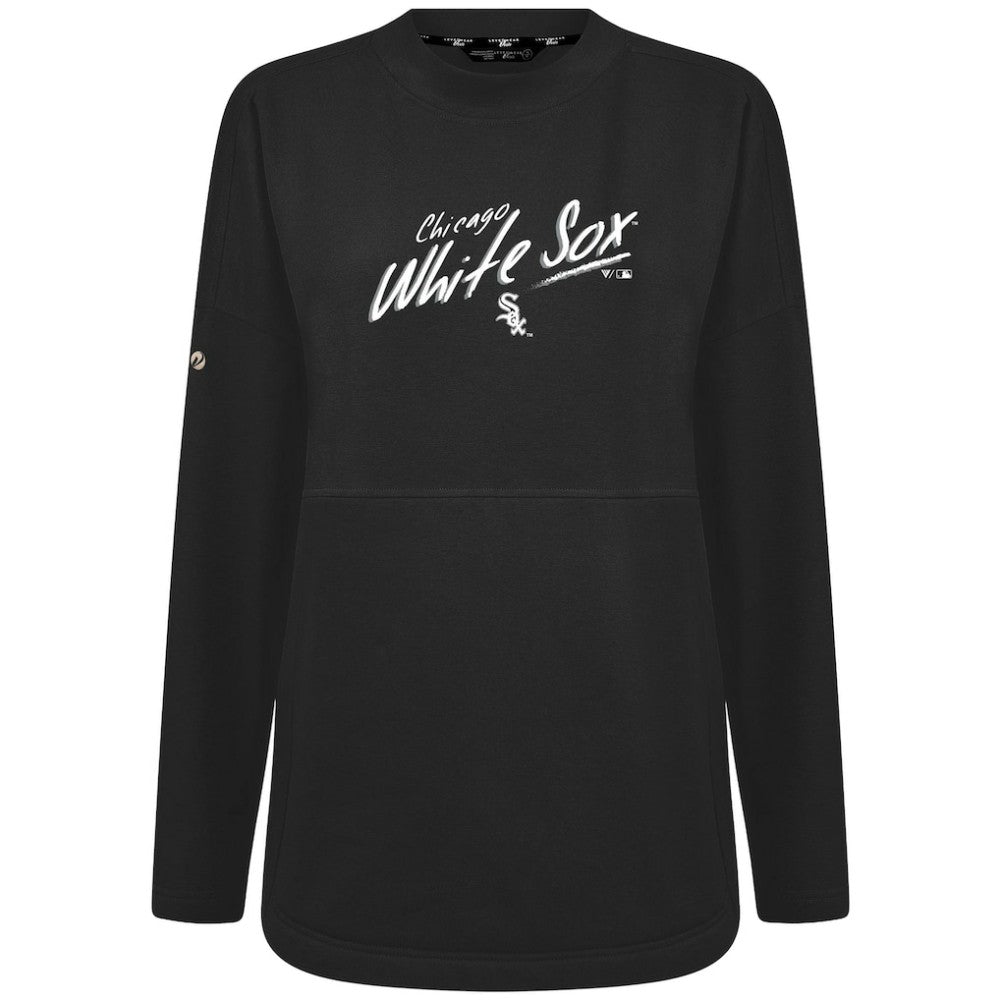Black Chicago White Sox Levelwear Women's Oversized Beaudry Sizzle Top