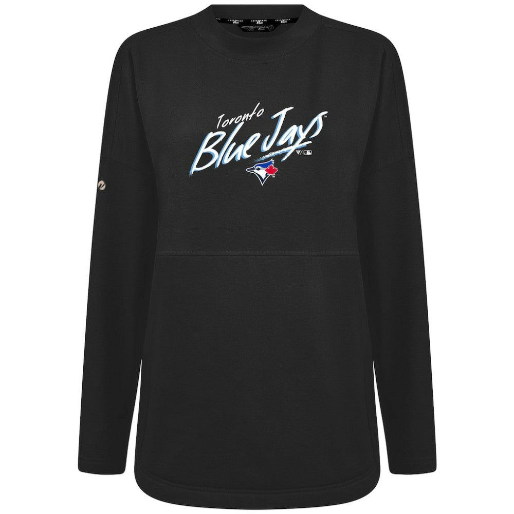 Black Toronto Blue Jays Levelwear Women's Oversized Beaudry Sizzle Top