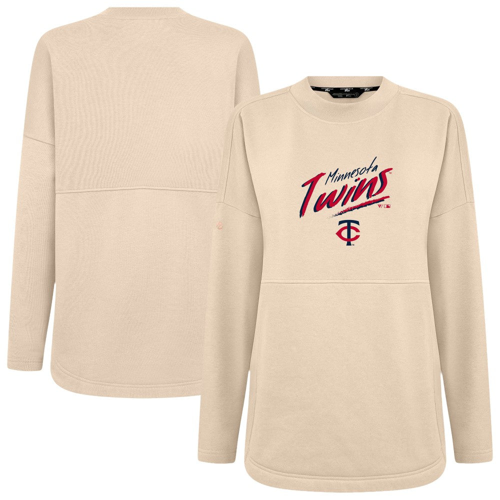 Khaki Minnesota Twins Levelwear Women's Oversized Beaudry Sizzle Top