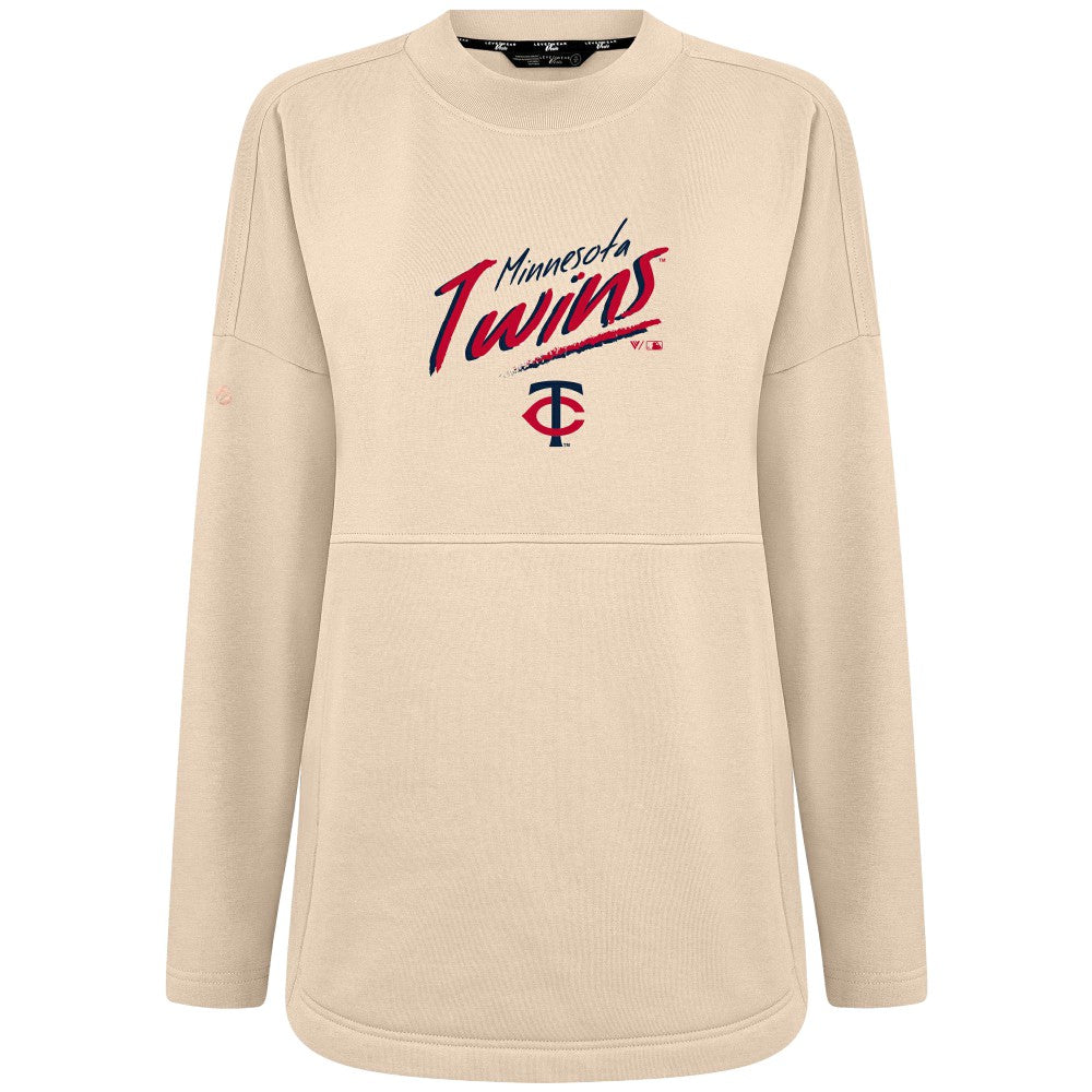 Khaki Minnesota Twins Levelwear Women's Oversized Beaudry Sizzle Top