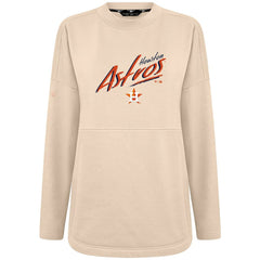 Khaki Houston Astros Levelwear Women's Oversized Beaudry Sizzle Top
