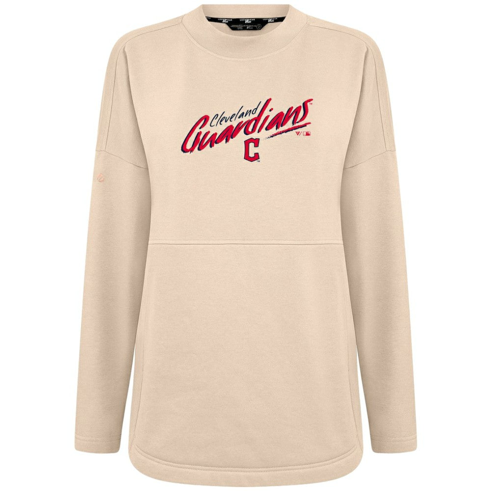 Khaki Cleveland Guardians Levelwear Women's Oversized Beaudry Sizzle Top