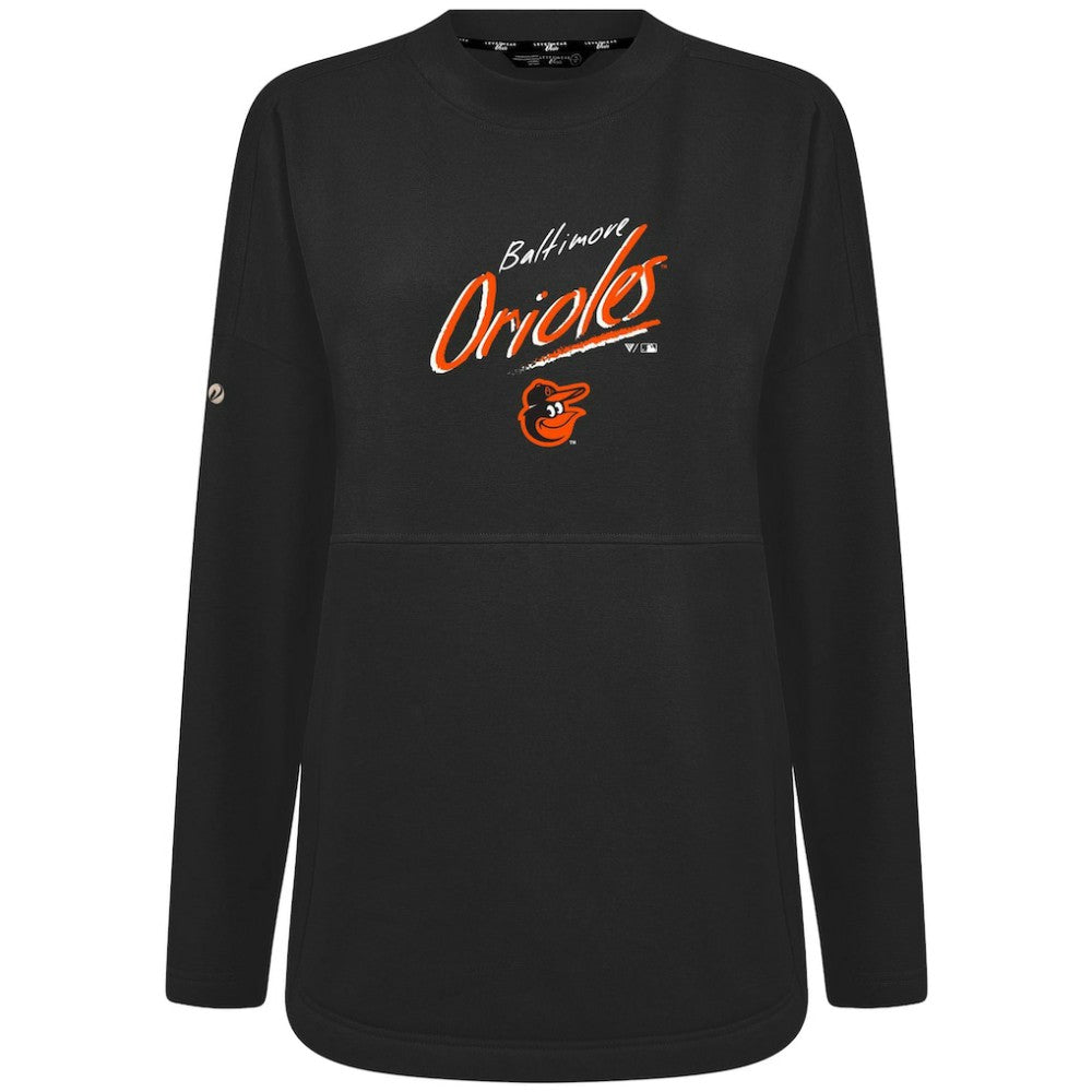 Black Baltimore Orioles Levelwear Women's Oversized Beaudry Sizzle Top