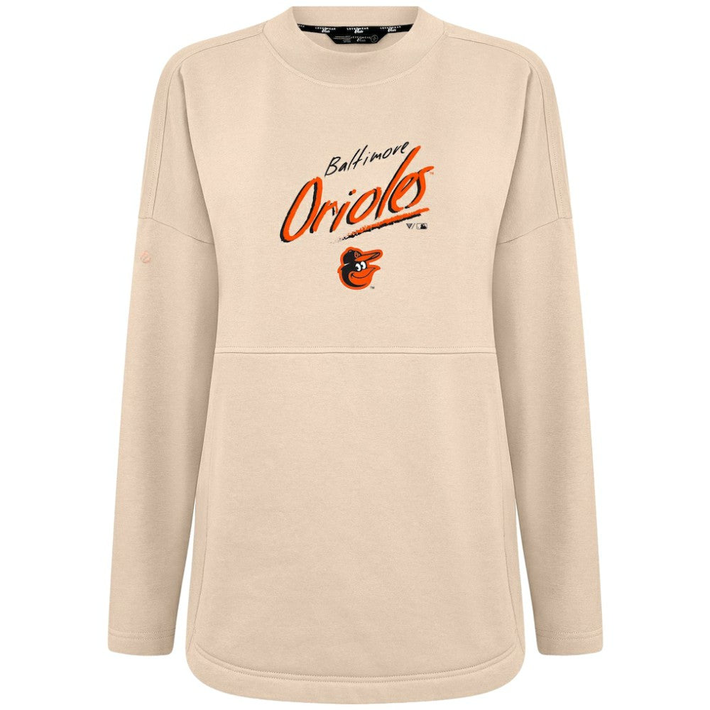 Khaki Baltimore Orioles Levelwear Women's Oversized Beaudry Sizzle Top