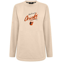 Khaki Baltimore Orioles Levelwear Women's Oversized Beaudry Sizzle Top
