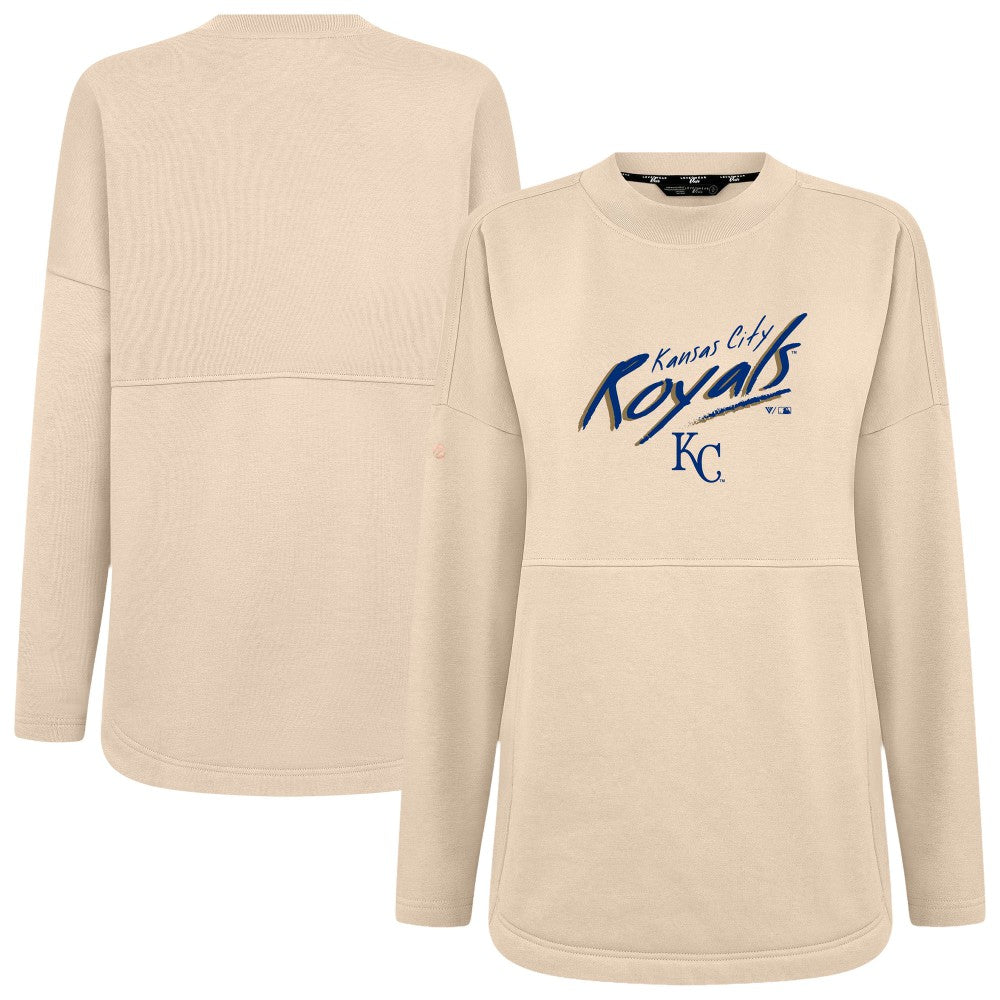 Khaki Kansas City Royals Levelwear Women's Oversized Beaudry Sizzle Top