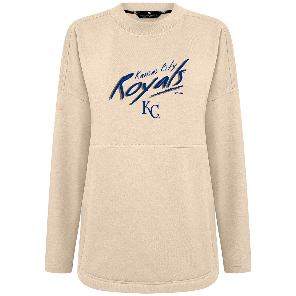 Khaki Kansas City Royals Levelwear Women's Oversized Beaudry Sizzle Top