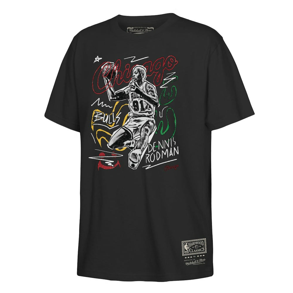 Mitchell & Ness Dennis Rodman Chicago Bulls Youth Chalked Up T-Shirt sale