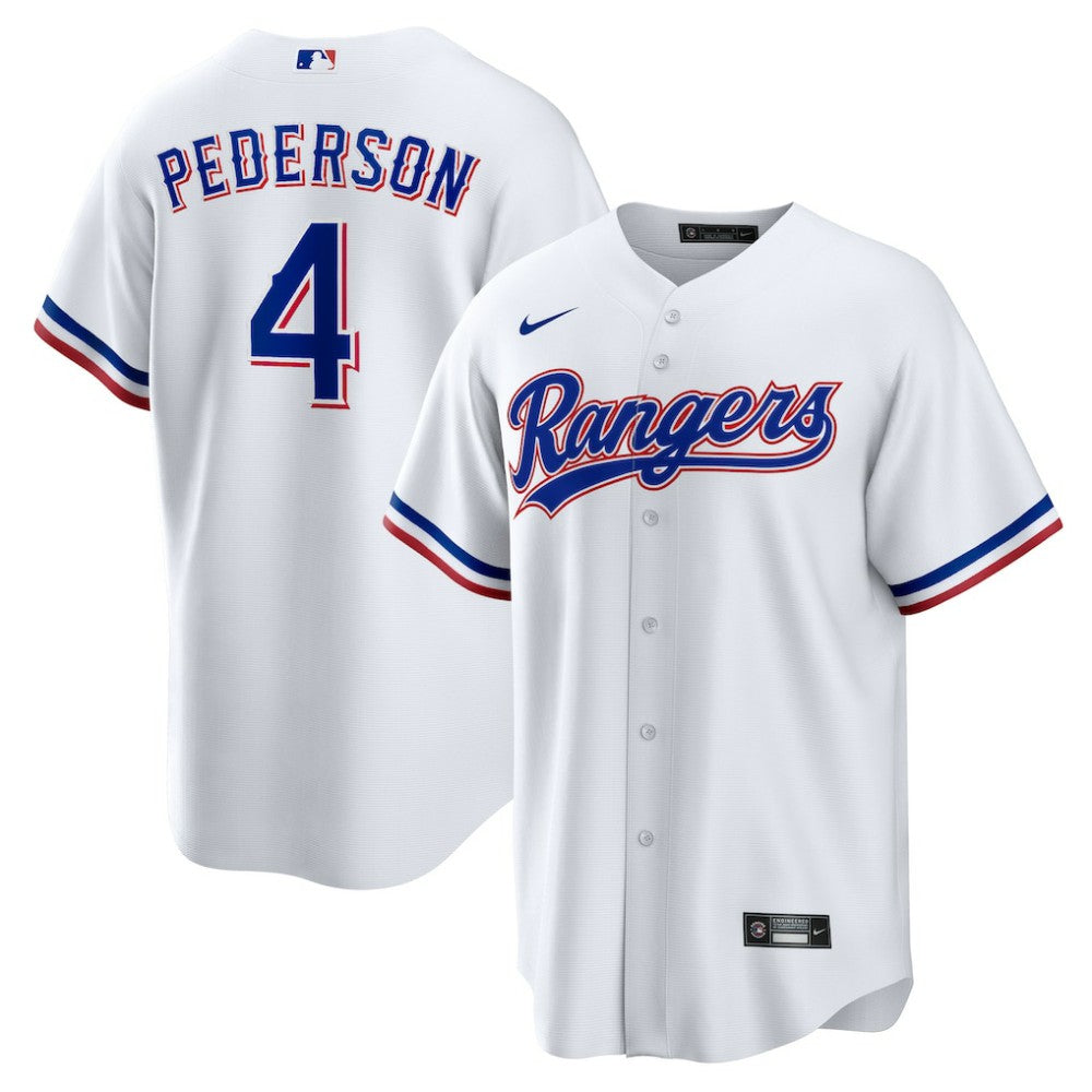 White Joc Pederson Texas Rangers Nike  Youth Home Replica Jersey