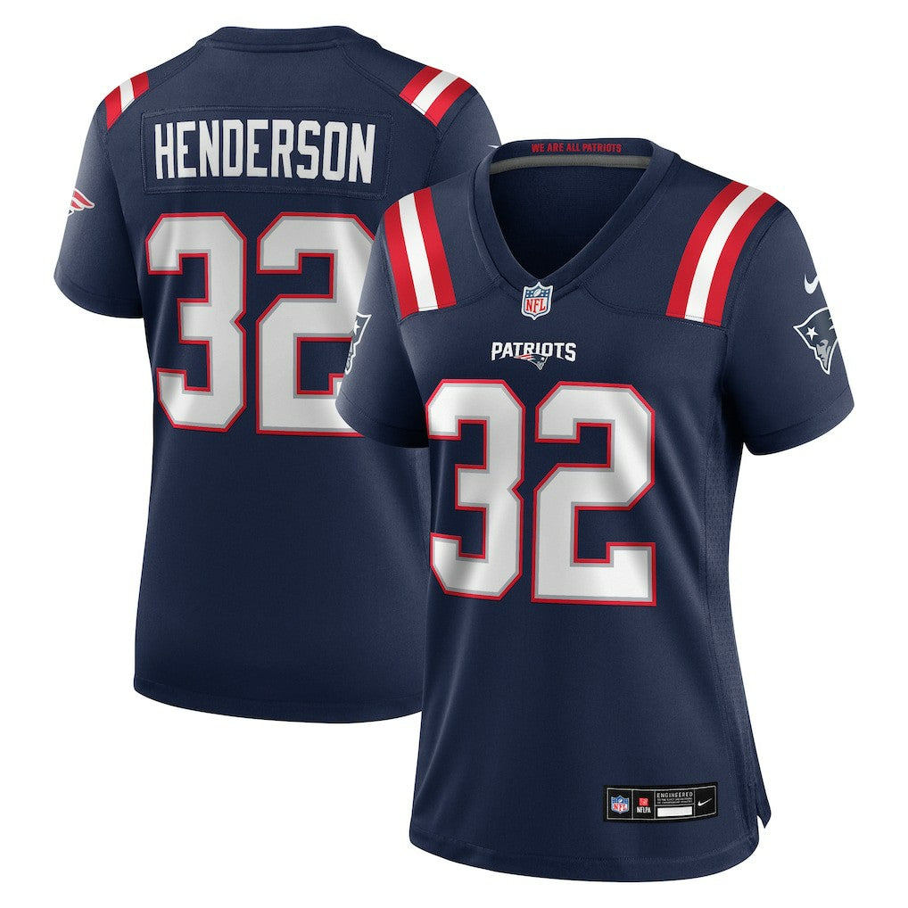 TreVeyon Henderson  Women's Game Jersey - New England Patriots Jerseys