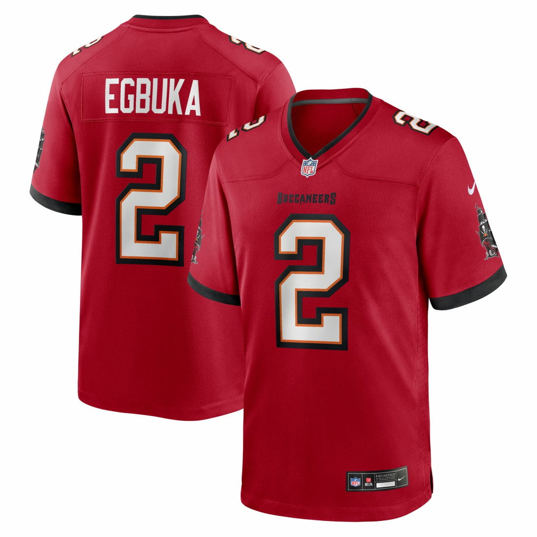 Emeka Egbuka  Team Game Jersey - Tampa Bay Buccaneers Jerseys