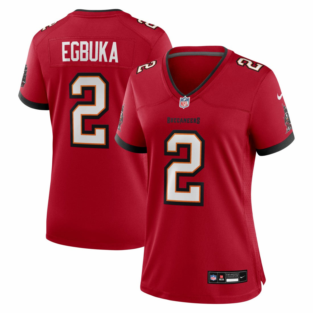 Emeka Egbuka  Women's Team Game Jersey - Tampa Bay Buccaneers Jerseys