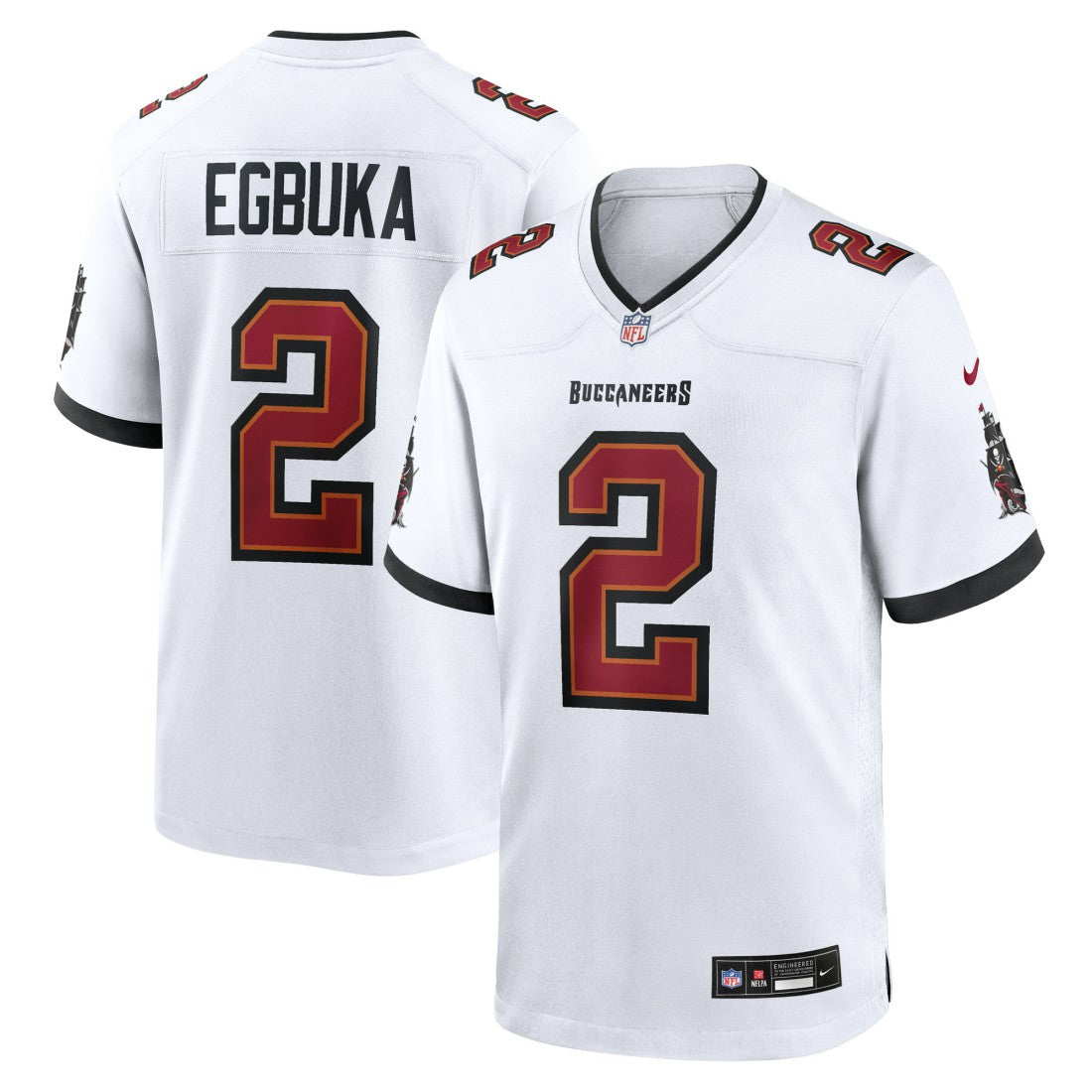 Emeka Egbuka  Game Jersey - Tampa Bay Buccaneers Jerseys